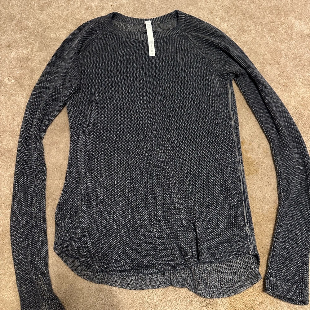 Lululemon Athletica Black and White Knit Sweater